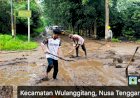 Polsek-Wulanggitang-Sigap-Tangani-Dampak-Banjir,-Pengguna-Jalan-Trans-Larantuka–Maumere-Diimbau-Waspada