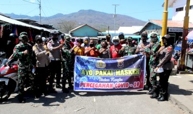 Tekan-covid-19,-TNI-POLRI-dan-Dishub-Gelorakan-Penggunaan-Masker-Secara-Serentak