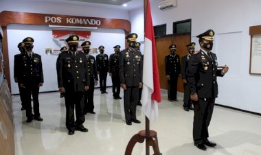 Dalam-Rangka-Hari-Bhayangkara,-Polres-Flotim-Gelar-Upacara-Secara-Virtual