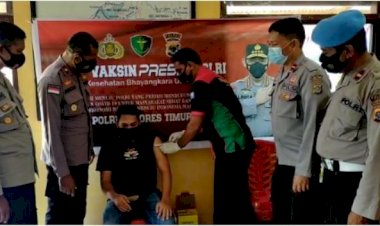 Vaksin-Ke-2,-Polres-Flotim-Dirikan-Gerai-Vaksinasi-Dipolsek-Adotim