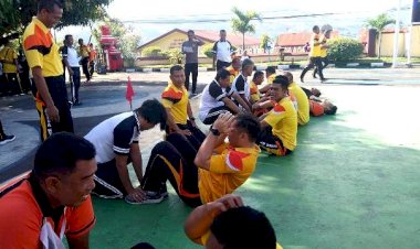 Gelar-Tes-Kesamaptaan-Jasmani,-Polres-Flotim-:-ini-untuk-Jaga-Kebugaran-Personel