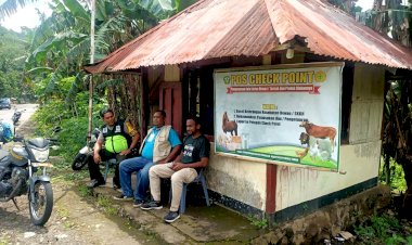 Awasi-Jalur-Keluar-Masuk-Ternak,-Bhabinkamtibmas-Bersama-Dinas-Terkait-Lakukan-Pengawasan-di-Pos-Chek-Point