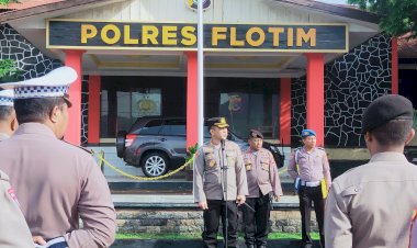 Jaga-Terus-Kamtibmas-di-Flotim,-Penekanan-Kapolres-Flotim-saat-Apel-Jam-Pimpinan