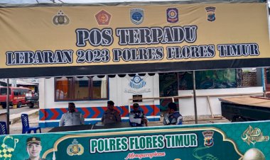Polres-Flotim-Dirikan-Pos-Pengamanan-Dalam-Rangka-Pengamanan-Lebaran-Di-Flores-Timur