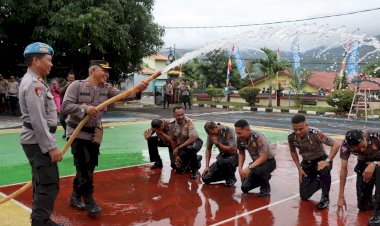 Guyur-Personelnya,-Inilah-Tradisi-Polres-Flotim-Saat-Kenaikan-Pangkat-periode-1-Juli-2023