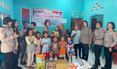 Peduli-Kasih-Polwan-Polres-Flotim-Gelar-Bakti-Kesehatan-Dan-Bakti-Sosial,-Bersama-Anak-Panti-Asuhan-Dalam-Rangka-HUT-Polwan-Ke-75