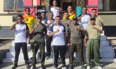 Jalin-Tali-Silahturami-Serta-Meningkatkan-Sinergitas-TNI-POLRI-Dalam-Kegiatan-Olah-Raga-Bersama-Polsek-Solor