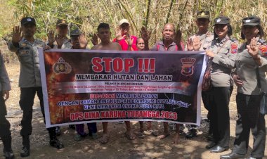 Ops-Bina-Karuna-Turangga-2023,-Satgas-Polres-Flotim-Giat-Rutin-Lakukan-Himbauan-Karhutla