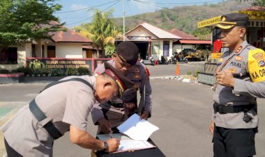 Pergantian-Waka-Polres-Flotim-,-Upacara-Pelantikan-di-Lapangan-Apel-Mapolres-Flotim