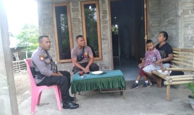 Pererat-Silaturahmi-Dengan-Warga-Binaan,Bhabinkamtibmas-Lakukan-Patroli-Sambang-Desa-Oringbele