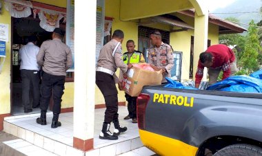 Bantuan-dan-Pengawasan-Polsek-Wulanggitang-di-Tengah-Bencana-Alam-Erupsi-Gunung-Lewotobi-Laki