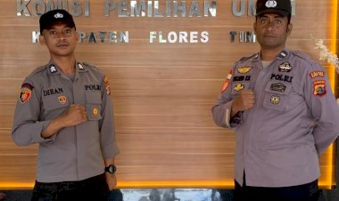 Pengamanan-Kantor--KPU-Flotim-oleh-Personil-Polres-Flotim-Dalam-Operasi-Mantap-Praja-Tahapan--Pilkada-serentak-2024.