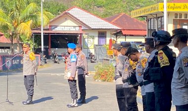 Tahap-Kampanye-Pilkada-Flotim-Aman,-Kapolres-Flotim-Motivasi-Personilnya-Tetap-Semangat-Dalam-Bertugas.