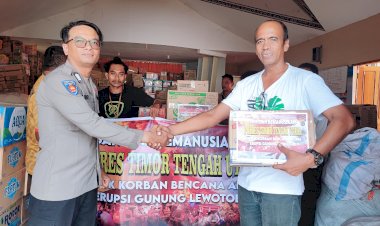 Bantuan-Kemanusiaan-Polres-TTU-Untuk-Korban-Erupsi-Lewotobi-di-Flores-Timur-di-Salurkan.