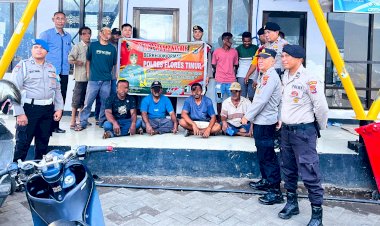 Satgas-Operasi-Premanisme-Polres-Flotim-Patroli-di-Pelabuhan-dan-Terminal,-Temukan-Warga-Konsumsi-Miras