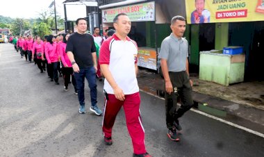 Meriahkan-Hari-Bhayangkara-ke-79,-Polres-Flores-Timur-Gelar-Jalan-Santai-dan-Olahraga-Bersama