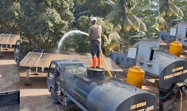 Polri-Peduli-Erupsi:-Polsek-Wulanggitang-Bersihkan-Pos-Pengamat-Lewotobi-Laki-laki