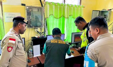 Polres-Flotim-Patroli-ke-Pos-Pengamatan-Gunung-Lewotobi,-Pantau-Langsung-Aktivitas-Vulkanik