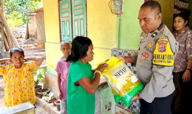 Gerakan-Pangan-Murah,-Polres-Flotim-:-2-Ton-Beras-SPHP-Ludes-Terjual-di-Kecamatan-Lewolema