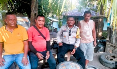 Bhabinkamtibmas-Desa-Lamawalang-Aipda-Hans-Gelar-Sambang-dan-Patroli,-Ajak-Warga-Jaga-Kamtibmas