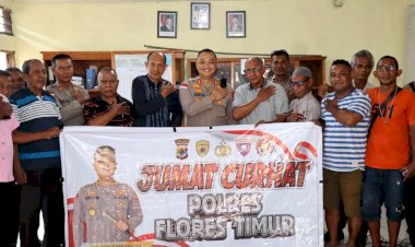 Kapolres-Flores-Timur-Gelar-Jumat-Curhat-di-Kelurahan-Postoh,-Serap-Aspirasi-dan-Ajak-Warga-Jaga-Kamtibmas