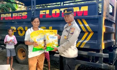 Polres-Flotim-Salurkan-5-Ton-Beras-SPHP-Lewat-Gerakan-Pangan-Murah-di-Desa-Waiula