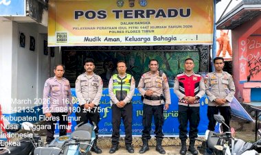 Operasi-Ketupat-Turangga-2026,-Polres-Flores-Timur-Dirikan-Pos-Terpadu-dan-Pos-Pelayanan