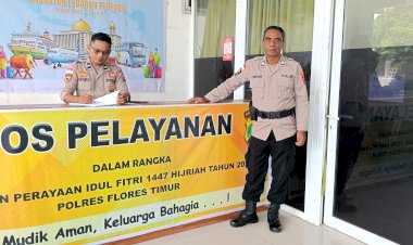 Menjelang-Idulfitri,-Polres-Flotim-Perketat-Pengamanan-di-Bandara-Gewayantana