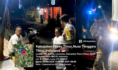 Menjaga-Larantuka-Tetap-Kondusif,-Polres-Flores-Timur-Gelar-Patroli-Cipta-Kondisi-di-Tengah-Malam