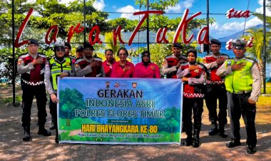 Polres-Flores-Timur-Gelar-Gerakan-Nasional-Indonesia-Asri-di-Tiga-Titik-Kota-Larantuka