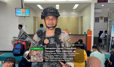Pengamanan-Objek-Vital-Terus-Diperkuat,-Pamobvit-Polres-Flores-Timur-Pastikan-Aktivitas-Perbankan-Kondusif
