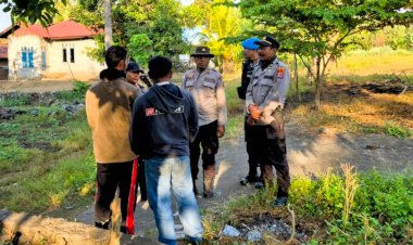 Humanis-dan-Persuasif,-Personel-Pos-Pam-Bele-Ajak-Warga-Jaga-Kedamaian