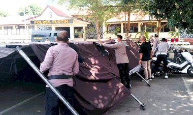 Gempa-Guncang-Flores,-Polres-Flotim-Bergerak-Bangun-Pos-Siaga-Bencana