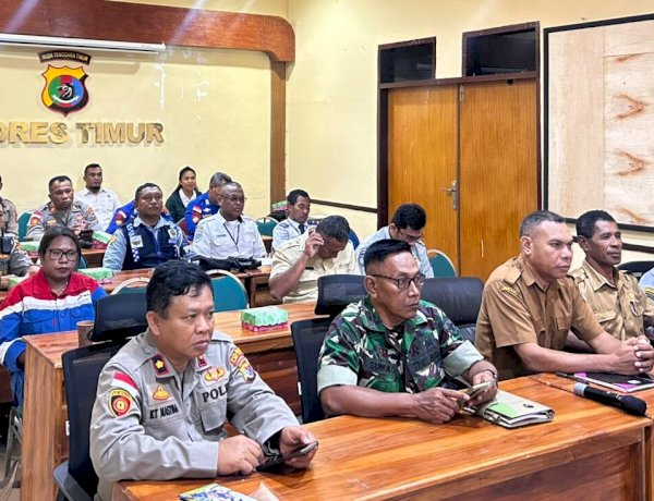 Rakor Nasional Dipimpin Kapolri, Polres Flotim Siap Kawal Mudik Aman dan Humanis