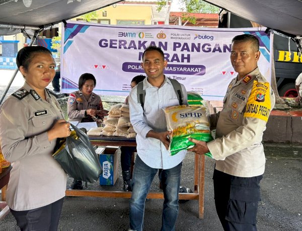 Dukung Stabilitas Harga, Polres Flores Timur Gelar Pangan Murah