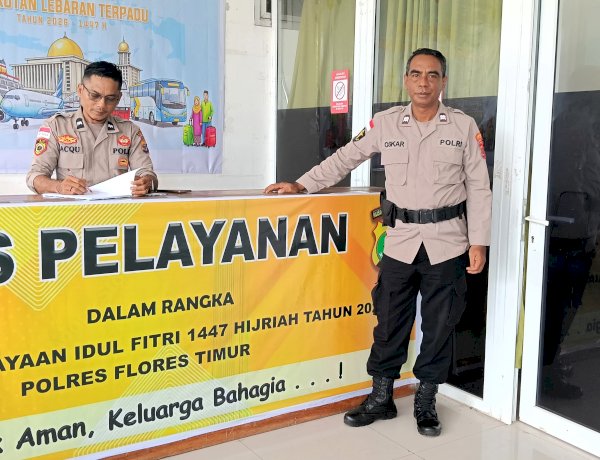 Menjelang Idulfitri, Polres Flotim Perketat Pengamanan di Bandara Gewayantana