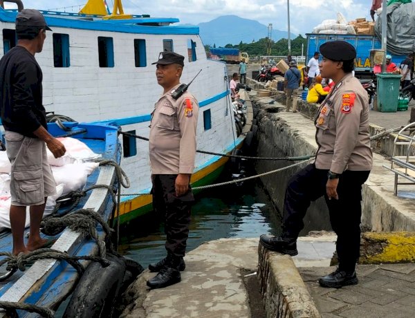 Personel Pos Yan Pelabuhan Larantuka Perketat Pengamanan Selama Ops Ketupat
