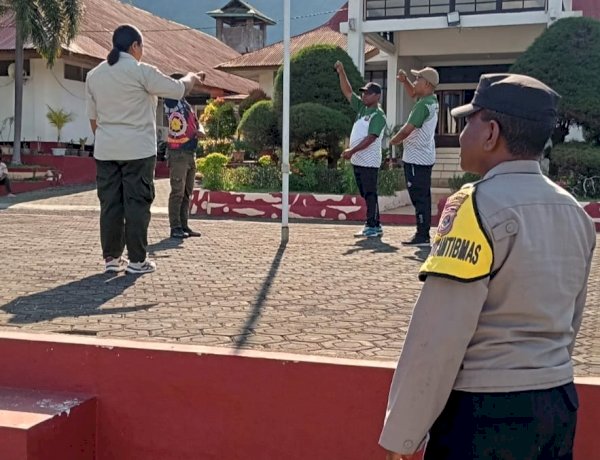 Bhabinkamtibmas Ambil Peran Dalam Pembinaan dan Latihan Satpol PP Flotim