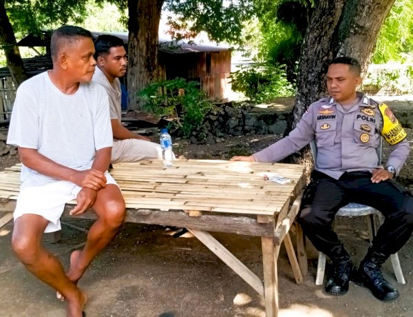 Door to Door System, Bhabinkamtibmas Lewobelolong Ajak Warga Jaga Kamtibmas