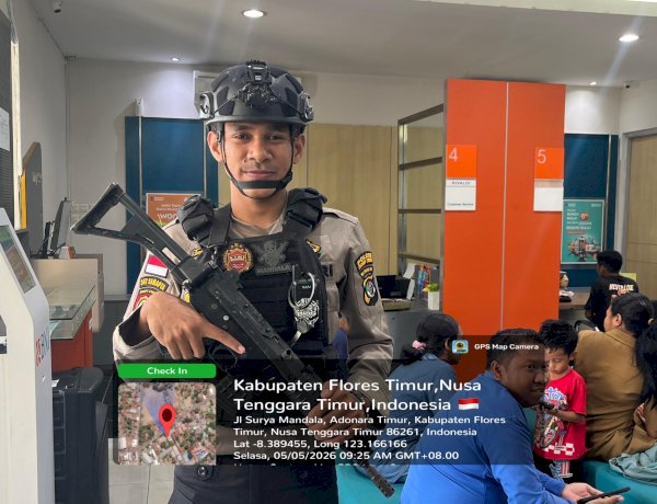 Unit Pamobvit Sat Samapta Polres Flotim Perkuat Pengamanan Objek Vital Perbankan