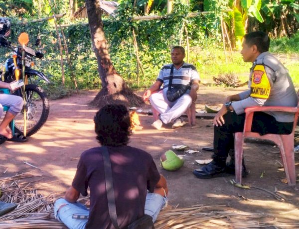 AIPDA Daniel Nahak Rangkul Warga Bandona Lewat Sambang Kamtibmas