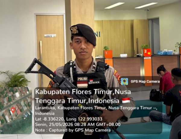 Unit Pamobvit Sat Samapta Polres Flores Timur Hadir Beri Rasa Aman di Sejumlah Objek Perbankan