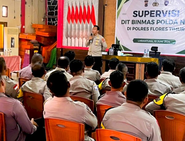 Bhabinkamtibmas sebagai Ujung Tombak, Supervisi Binmas Polda NTT Hadir Memberi Penguatan di Flores Timur