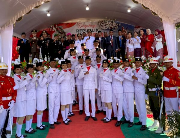 Kemerdekaan dan Kepedulian, Kapolres Flores Timur Bersama Forkopimda Hadiri Upacara HUT RI ke-81