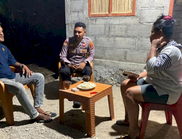 Bhabinkamtibmas Wotan Ulumado Ajak Warga Jaga Kamtibmas dan Cegah Karhutla