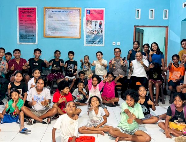 Jalin Silaturahmi, Kapolres Flotim Kunjungi Yayasan Panti Asuhan Panca Duo