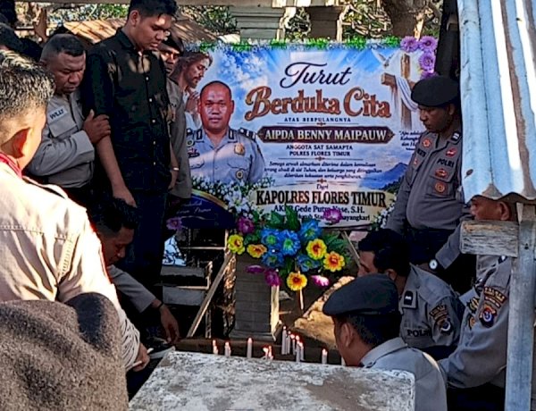 Selamat Jalan Aipda Benny Maipauw, Polres Flotim Lepas dengan Penghormatan Terakhir