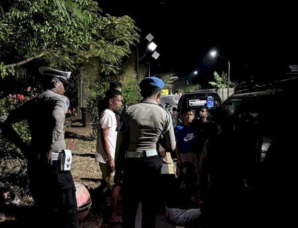 Patroli Dialogis Malam Polres Flotim, Jaga Larantuka Tetap Aman dan Kondusif