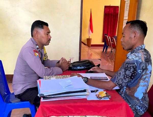 Keamanan Dimulai dari Kepedulian, Bhabinkamtibmas Sambangi Pemerintah Desa Pandai