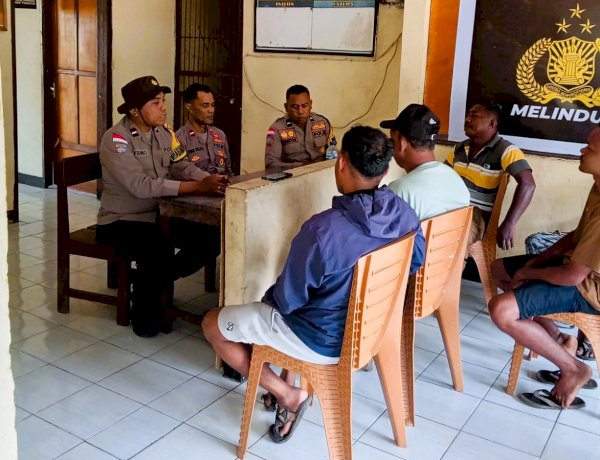Bhabinkamtibmas Polsek Adonara Mediasi Kecelakaan Lalu Lintas, Kedua Pihak Sepakat Berdamai